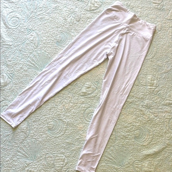 SATINA White High-Waisted Leggings One Size - Picture 2 of 5